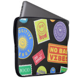 Cooles trendiges Patch-Design. Abstrakter Hintergr Laptopschutzhülle (Vorne Rechts)