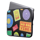 Cooles trendiges Patch-Design. Abstrakter Hintergr Laptopschutzhülle (Vorderseite Links)