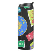 Cooles trendiges Patch-Design. Abstrakter Hintergr Thermosbecher (Nach links gedreht)