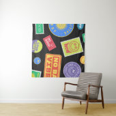 Cooles trendiges Patch-Design. Abstrakter Hintergr Wandteppich (Beispiel (Horizontal))