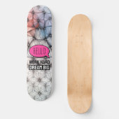 Cooles Trendsetter Modernes, farbenfrohe Musterska Skateboard (Vorderseite)