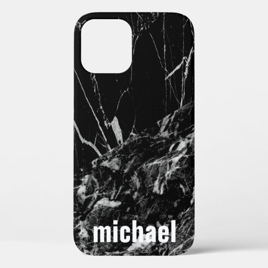 Cooles trendy Black Marble Case-Mate iPhone Ca Hülle (Rückseite)