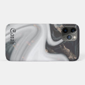 Cooles, trendy Black Marble Case-Mate iPhone Case (Rückseite (Horizontal))