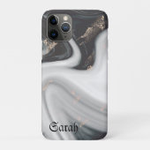 Cooles, trendy Black Marble Case-Mate iPhone Case (Rückseite)