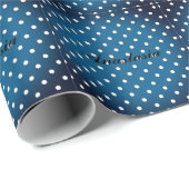 Cooles Trendy Blue Dots Wrapping Paper Geschenkpapier (Rolleneckpunkt)