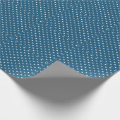 Cooles Trendy Blue Dots Wrapping Paper Geschenkpapier (Ecke)