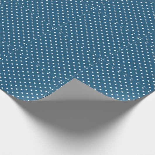 Cooles Trendy Blue Dots Wrapping Paper Geschenkpapier (Ecke)