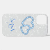 Cooles, trendy Blue Heart Case-Mate iPhone Case (Rückseite (Horizontal))
