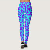 Cooles trendy Blue Lila Animal Print Spot Muster Leggings (Rückseite)