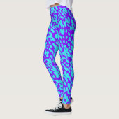 Cooles trendy Blue Lila Animal Print Spot Muster Leggings (Links)