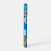 Cooles, trendy Blue Marble Case-Mate iPhone Case 16 Hülle (Rechte Seite)