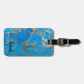 Cooles trendy Blue Marble Gepäckanhänger (Vorderseite horizontal)