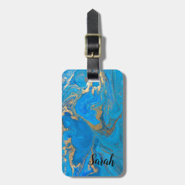 Cooles trendy Blue Marble Gepäckanhänger