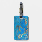 Cooles trendy Blue Marble Gepäckanhänger (Rückseite vertikal)