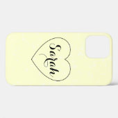 Cooles trendy Gelb, Herz Case-Mate iPhone Hülle (Rückseite (Horizontal))