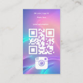 cooles trendy instagram Profil Visitenkarte (Rückseite)