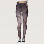 cooles trendy Marmorakzentgesichtsmuster-Goldbraun Leggings (Vorderseite)