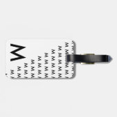 Cooles Trendy modernes einzigartiges Monogramm Gepäckanhänger (Rückseite horizontal)