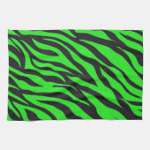Cooles trendy Neon Lime Green Zebra Stripes Muster Küchentuch (Horizontal)