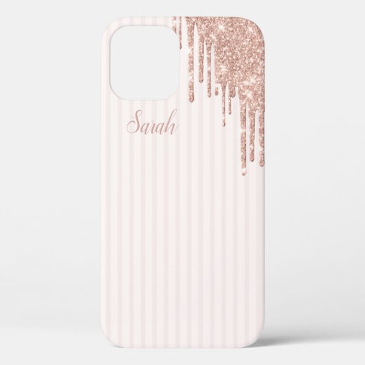 Cooles, trendy Pink Glitzer Case-Mate iPhone Case (Rückseite)