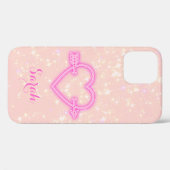 Cooles, trendy Pink Heart Case-Mate iPhone Case (Rückseite (Horizontal))