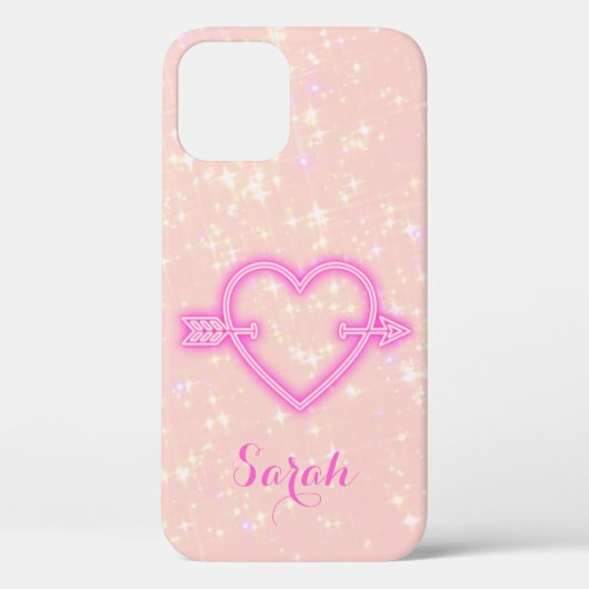 Cooles, trendy Pink Heart Case-Mate iPhone Case (Rückseite)