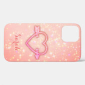 Cooles, trendy Pink Heart Case-Mate iPhone Case (Rückseite (Horizontal))