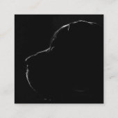 Cooles Trendy Red and White Cubic Quadratische Visitenkarte (Rückseite)