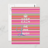Cooles trendy Zitat "behalten Ruhe und Postkarte (Vorne/Hinten)