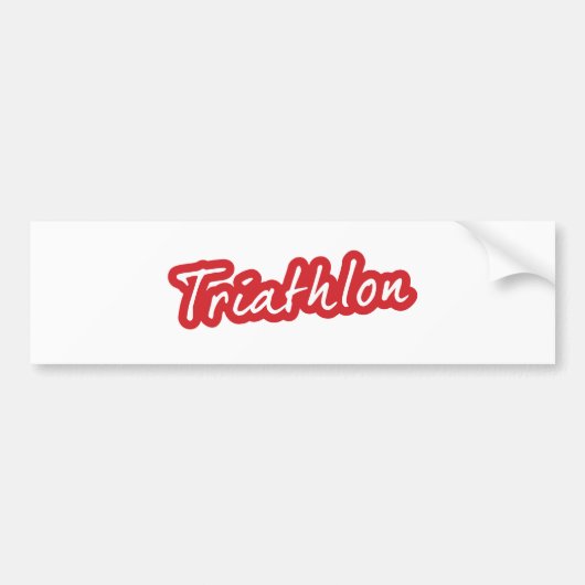 Cooles Triathlon-Design Autoaufkleber (Vorne)