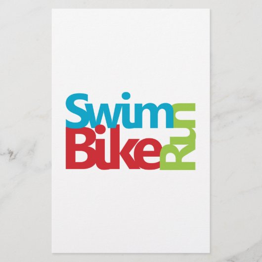 Cooles Triathlon-Design Briefpapier (Vorderseite)