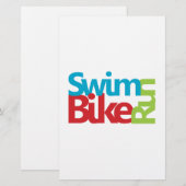 Cooles Triathlon-Design Briefpapier (Vorne/Hinten)