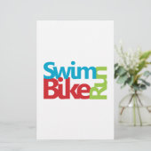 Cooles Triathlon-Design Briefpapier (Stehend Vorderseite)