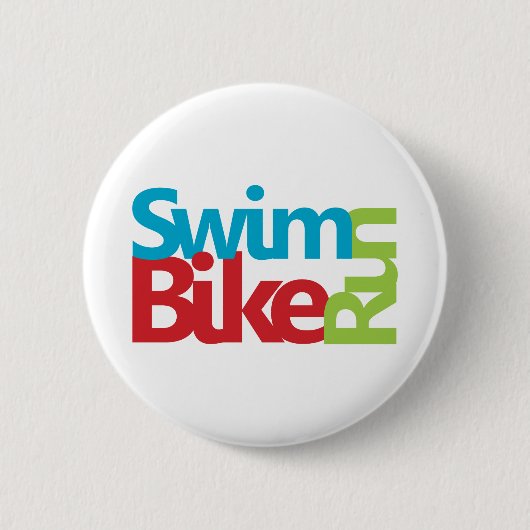 Cooles Triathlon-Design Button (Vorderseite)