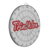 Cooles Triathlon-Design Dartscheibe (Vorderseite Links)