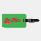 Cooles Triathlon-Design Gepäckanhänger (Vorderseite horizontal)