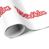 Cooles Triathlon-Design Geschenkpapier (Rolleneckpunkt)