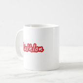 Cooles Triathlon-Design Kaffeetasse (Vorderseite Links)