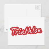 Cooles Triathlon-Design Postkarte (Vorne/Hinten)