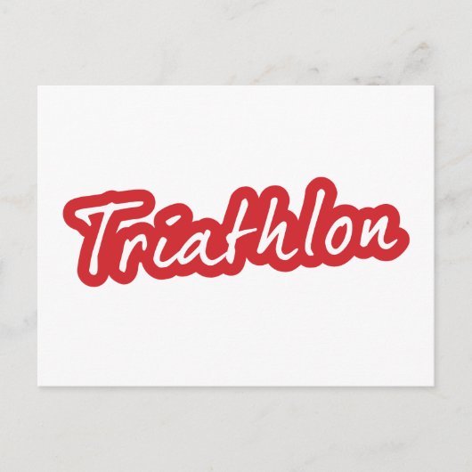 Cooles Triathlon-Design Postkarte (Vorderseite)
