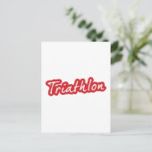 Cooles Triathlon-Design Postkarte (Stehend Vorderseite)