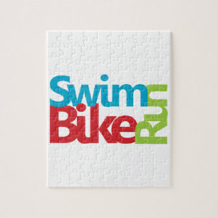 Cooles Triathlon-Design Puzzle