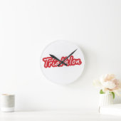 Cooles Triathlon-Design Runde Wanduhr (Zuhause)