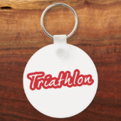 Cooles Triathlon-Design Schlüsselanhänger (Vorderseite)