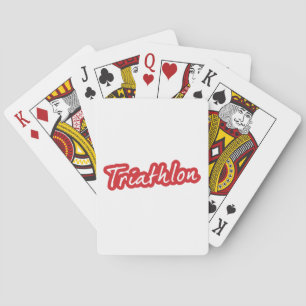 Cooles Triathlon-Design Spielkarten