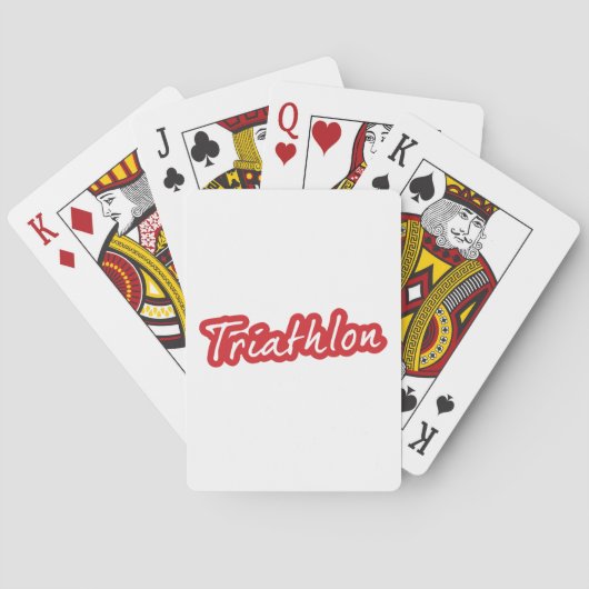 Cooles Triathlon-Design Spielkarten (Rückseite)