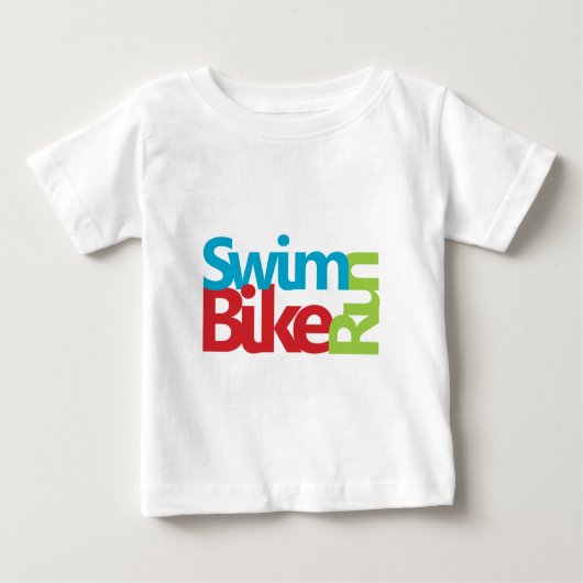 Cooles Triathlon-Logo Baby T-shirt (Vorderseite)