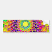 Cooles Trippy Hippie Psychedelic Abstraktes Frakta Autoaufkleber (Vorne)