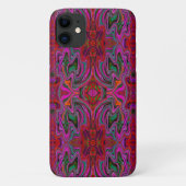 Cooles Trippy-Magenta, Rot- und Grünes Wavy-Muster Case-Mate iPhone Hülle (Rückseite)