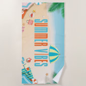 Cooles Tropical Summer Vibes Summer Beach Handtuch (Vorderseite)